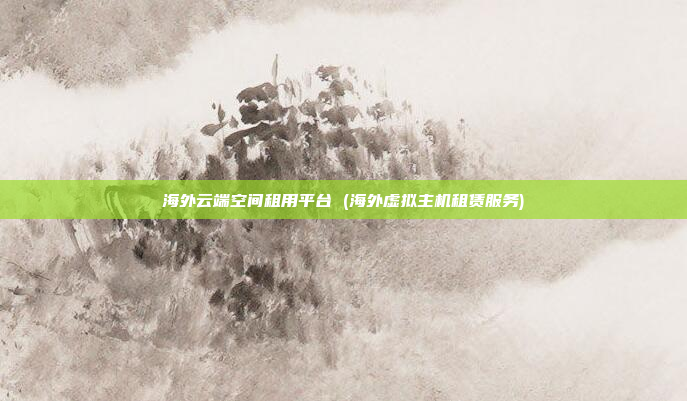 海外云端空间租用平台 (海外虚拟主机租赁服务)