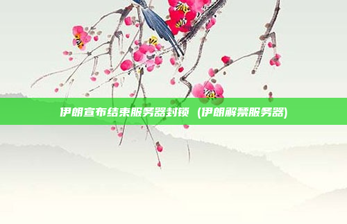 伊朗宣布结束服务器封锁 (伊朗解禁服务器)