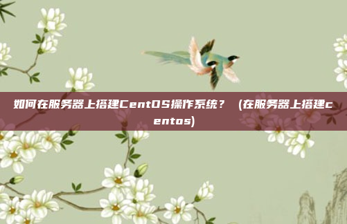 如何在服务器上搭建CentOS操作系统？ (在服务器上搭建centos)