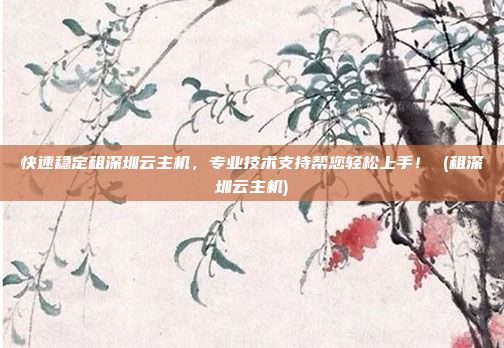 快速稳定租深圳云主机,专业技术支持帮您轻松上手! (租深圳云主机)