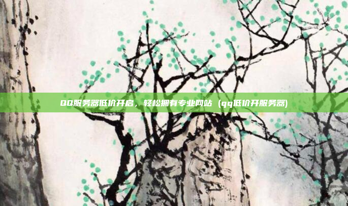 QQ服务器低价开启,轻松拥有专业网站 (qq低价开服务器)
