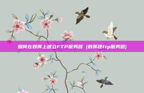 如何在群晖上建立FTP服务器 (群晖建ftp服务器)