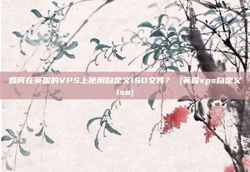 如何在英国的VPS上使用自定义ISO文件? (英国vps自定义iso)