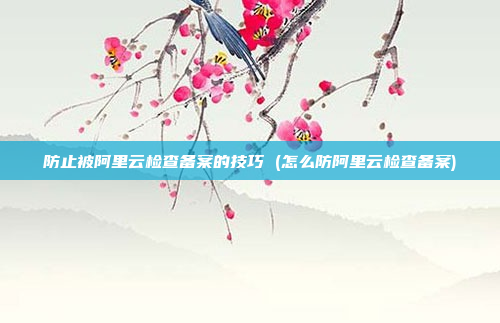 防止被阿里云检查备案的技巧 (怎么防阿里云检查备案)