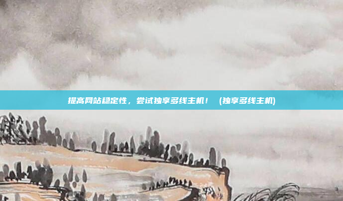 提高网站稳定性,尝试独享多线主机! (独享多线主机)