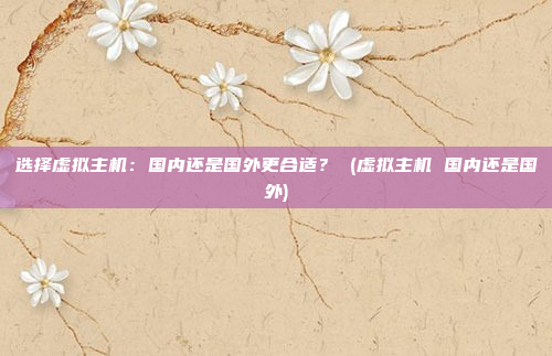 选择虚拟主机：国内还是国外更合适？ (虚拟主机 国内还是国外)