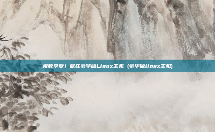 极致享受!尽在豪华版Linux主机 (豪华版linux主机)