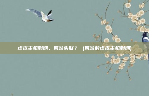 虚拟主机到期,网站失联? (网站的虚拟主机到期)