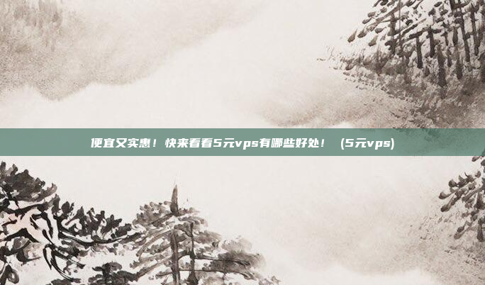 便宜又实惠!快来看看5元vps有哪些好处! (5元vps)