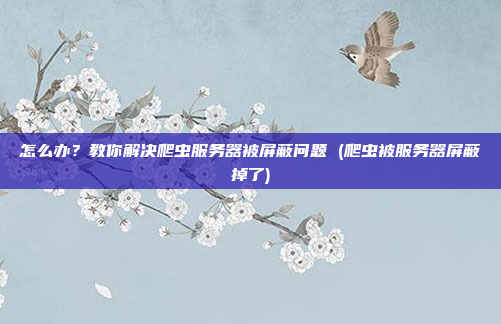 怎么办?教你解决爬虫服务器被屏蔽问题 (爬虫被服务器屏蔽掉了)