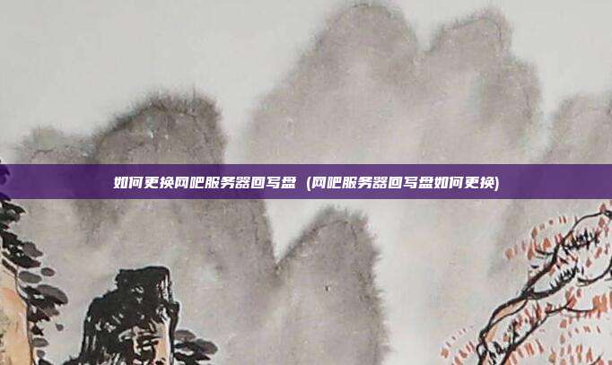 如何更换网吧服务器回写盘 (网吧服务器回写盘如何更换)