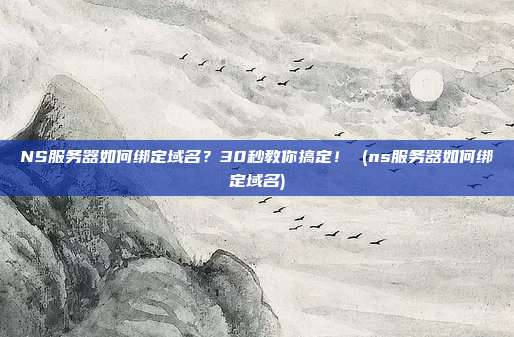 NS服务器如何绑定域名?30秒教你搞定! (ns服务器如何绑定域名)