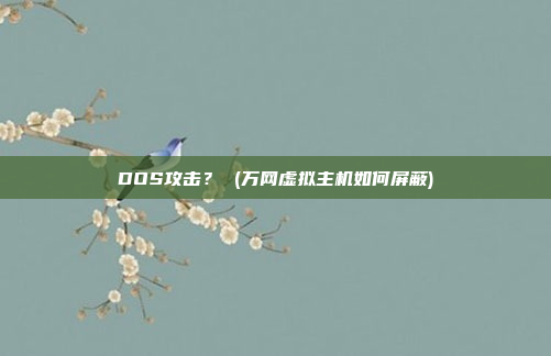 DOS攻击? (万网虚拟主机如何屏蔽)