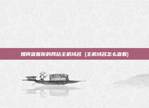 如何查看你的网站主机域名 (主机域名怎么查看)