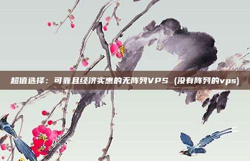 超值选择:可靠且经济实惠的无阵列VPS (没有阵列的vps)