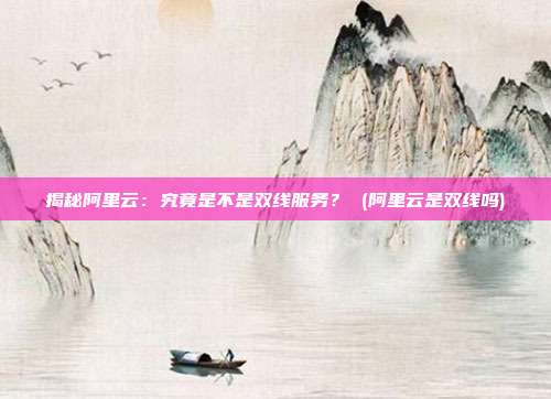 揭秘阿里云:究竟是不是双线服务? (阿里云是双线吗)