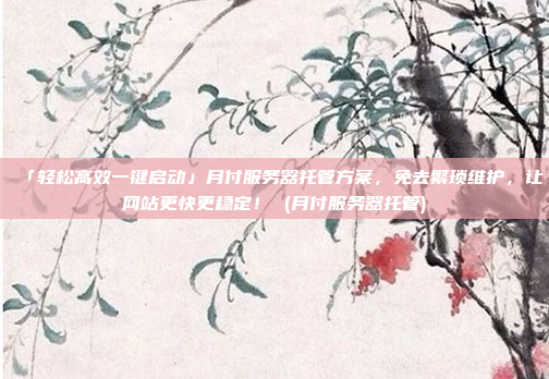 「轻松高效一键启动」月付服务器托管方案,免去繁琐维护,让网站更快更稳定! (月付服务器托管)