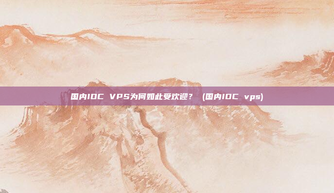 国内IDC VPS为何如此受欢迎? (国内IDC vps)