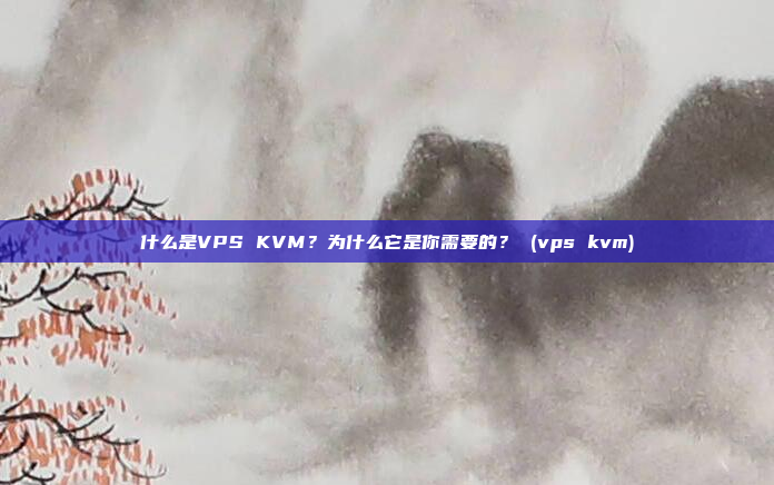 什么是VPS KVM?为什么它是你需要的? (vps kvm)