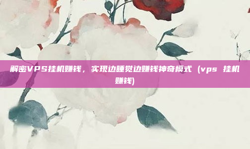 解密VPS挂机赚钱,实现边睡觉边赚钱神奇模式 (vps 挂机赚钱)