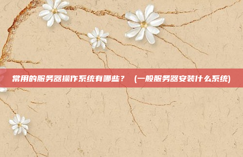 常用的服务器操作系统有哪些? (一般服务器安装什么系统)