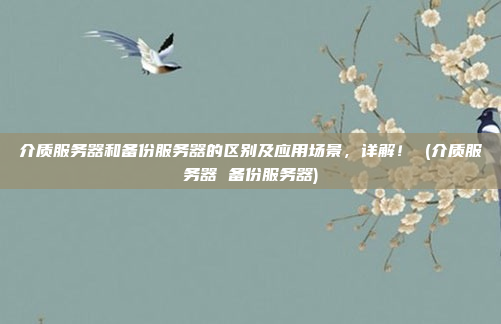 介质服务器和备份服务器的区别及应用场景,详解! (介质服务器 备份服务器)