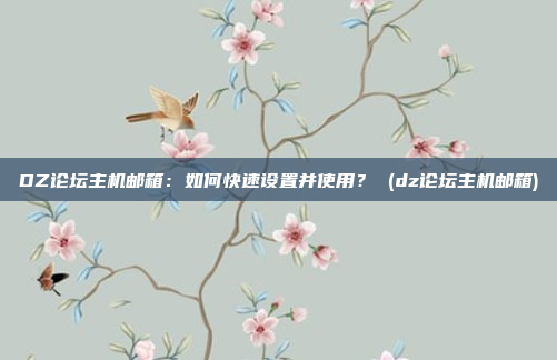 DZ论坛主机邮箱:如何快速设置并使用? (dz论坛主机邮箱)