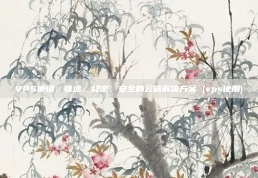 VPS使用:快速、稳定、安全的云端解决方案 (vps使用)