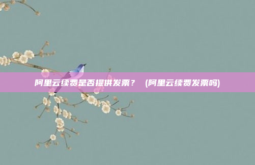 阿里云续费是否提供发票? (阿里云续费发票吗)