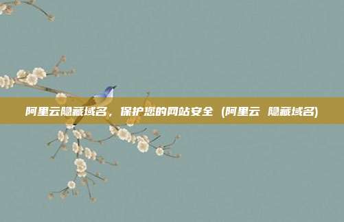 阿里云隐藏域名,保护您的网站安全 (阿里云 隐藏域名)