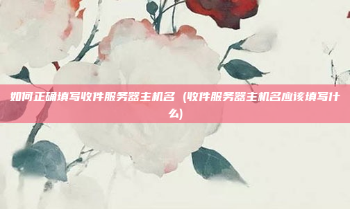 如何正确填写收件服务器主机名 (收件服务器主机名应该填写什么)
