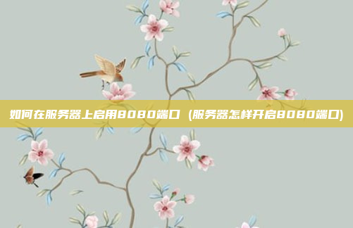 如何在服务器上启用8080端口 (服务器怎样开启8080端口)