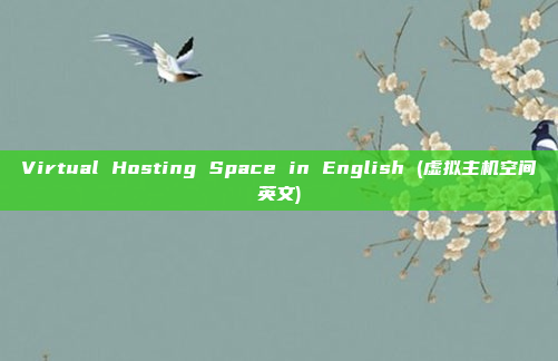 Virtual Hosting Space in English (虚拟主机空间英文)