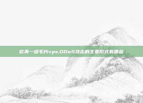 欧美一级毛片vps,DDoS攻击的主要形式有哪些