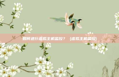 如何进行虚拟主机监控? (虚拟主机监控)