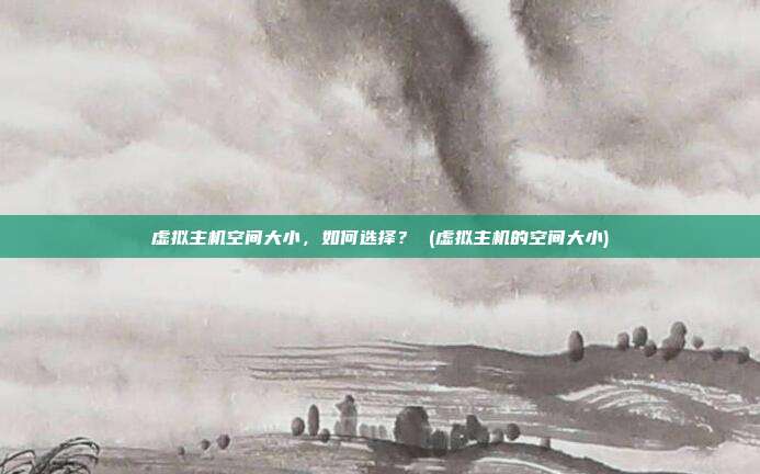 虚拟主机空间大小,如何选择? (虚拟主机的空间大小)