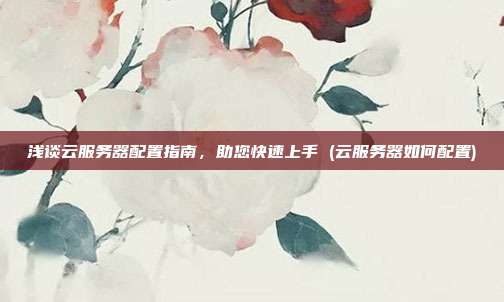 浅谈云服务器配置指南,助您快速上手 (云服务器如何配置)