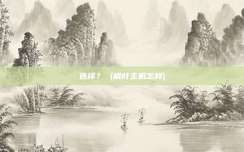 选择? (枫叶主机怎样)