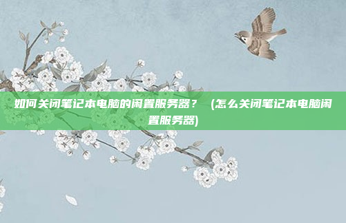 如何关闭笔记本电脑的闲置服务器? (怎么关闭笔记本电脑闲置服务器)