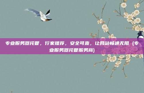 专业服务器托管,行家推荐,安全可靠,让网站畅通无阻 (专业服务器托管服务商)