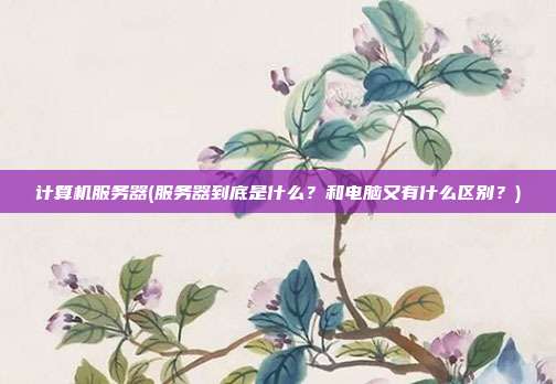 计算机服务器(服务器到底是什么?和电脑又有什么区别?)