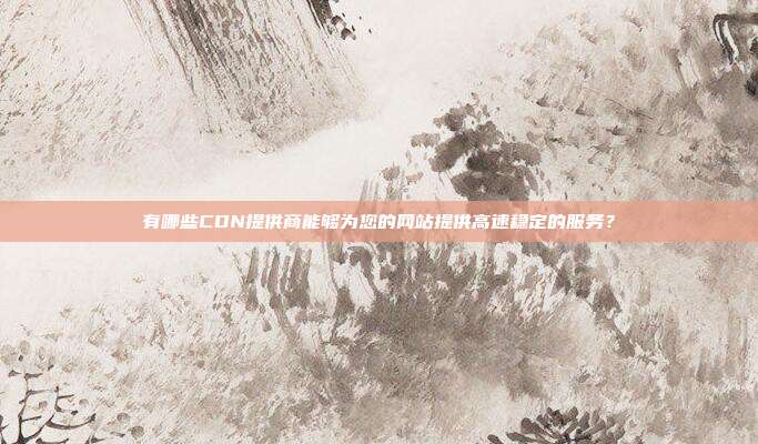 有哪些CDN提供商能够为您的网站提供高速稳定的服务？